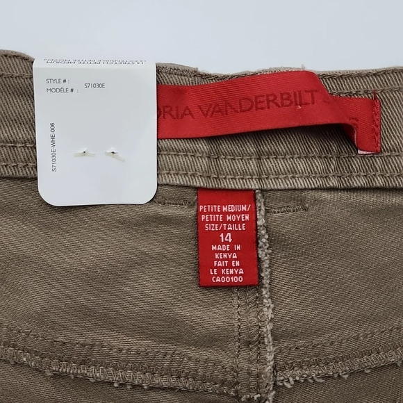 Gloria Vanderbilt Amanda Classic Fit Tapered Leg Tan Jeans Petite Medium Size 14 - Picture 9 of 14